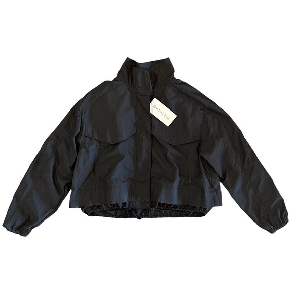 NWT Athleta Canopy Parachute Performance Jacket Size M Black BRAND NEW $158 Zip - Picture 8 of 16
